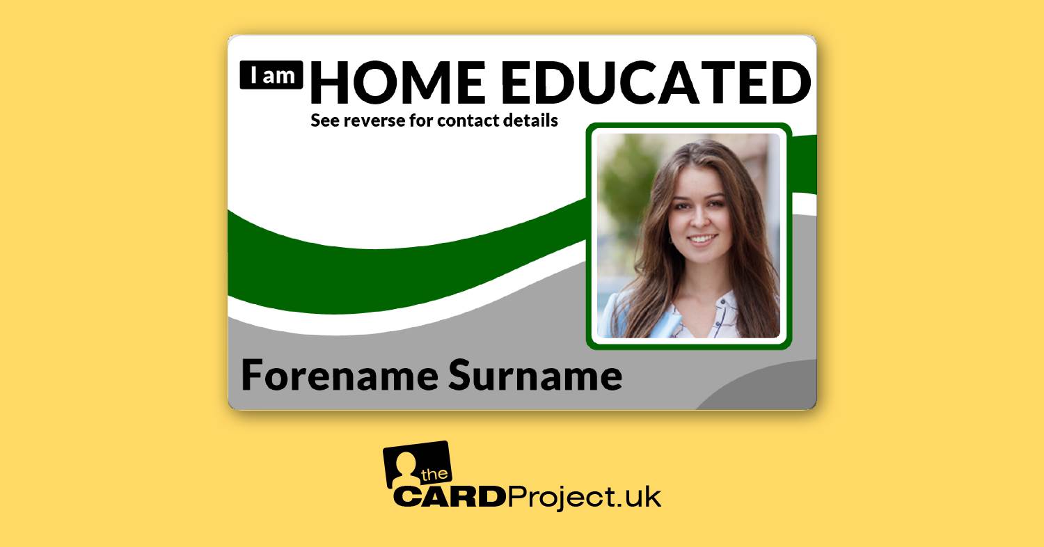 Home Educated Green Photo Student ID Card  (FRONT)